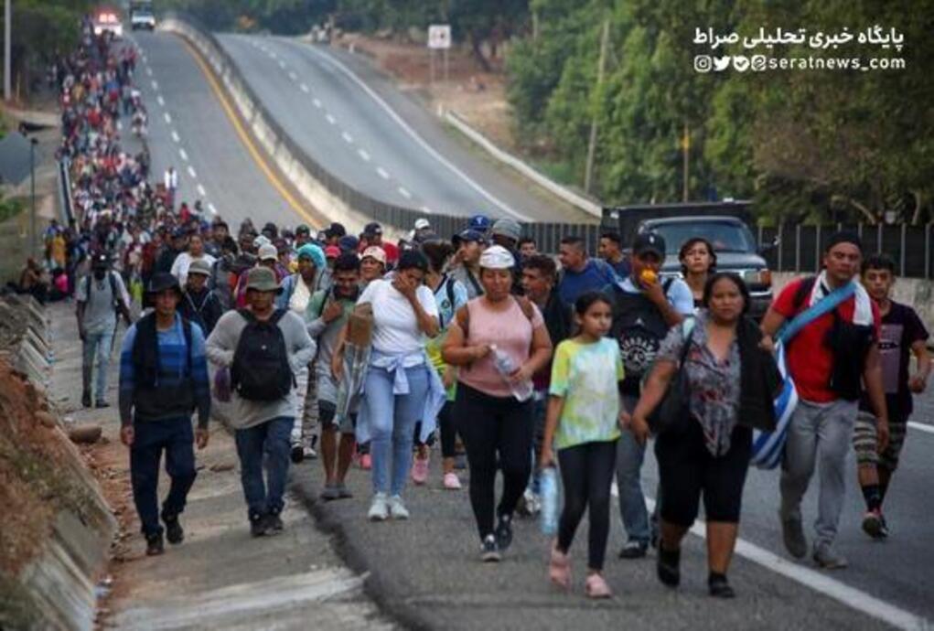 کاروان پناهجویان عازم مرز ایالات متحده آمریکا در مکزیک