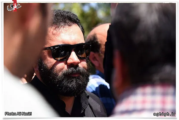 حاج مهدی اکبری در مراسم تشییع پیکر کربلایی عباس شاهی 