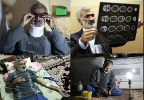 عکس | سرباز جانباز حمله رژیم صهیونیستی به زندان اوین