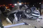 واژگونی اتوبوس در مسیر تهران قم/ عکس