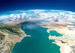 تراز آب دریای خزر در حال کاهش است