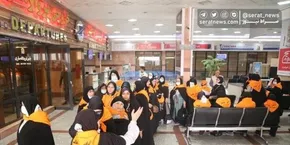 تصاویر / بدرقه نخستین گروه زائران به حج عمره