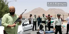 تصاویر / بازسازی صحنه درگیری سارقان مسلح با پلیس