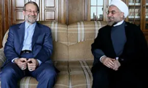 عکس/روحانی و لاریجانی در کنار رهبر انقلاب
