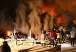 آتش‌سوزی اتوبوس و نجات ۲۰ مسافر در آزادراه تهران - قم