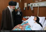 عیادت رهبرانقلاب از حجت‌الاسلام گلپایگانی و همسر شهید بابایی