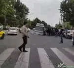 نشست خيابان در كرج اتوبوس را بلعید