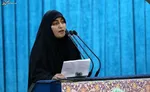 تصاویر / زینب سلیمانی در مراسم چهلمین روز شهادت مستشاران نظامی ایران در سوریه