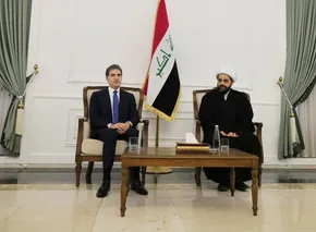 تصاویر/ دیدار بارزانی با وزیر دفاع آلمان
