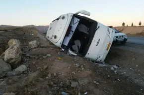 فیلم/واژگونی مرگبار اتوبوس در جاده دیهوک-فردوس