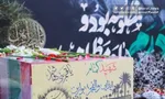 عکس| روضه خوانی حاج منصور ارضی در مراسم تشییع شهید حاجی زاده