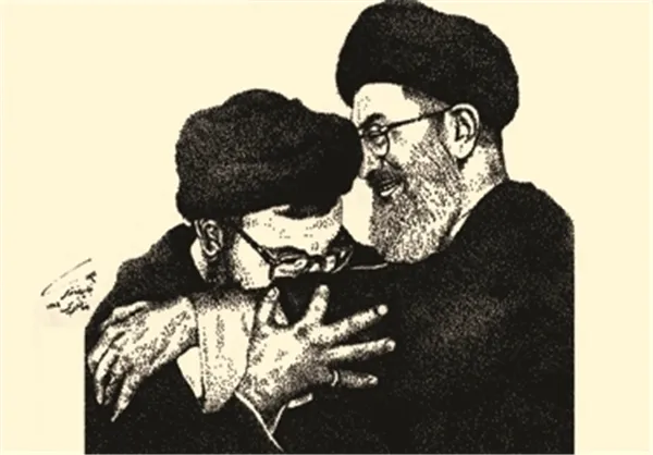 بوسه سیدحسن نصرالله بر بازوی رهبر معظم انقلاب