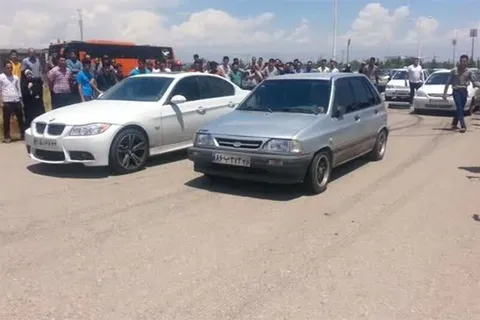 فیلم| شوک در پیست تهران؛ پیروزی پراید مقابل BMW در کورس!