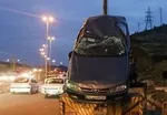 مصدومیت ۷ مسافر در تصادف زنجیره‌ای در کرمانشاه