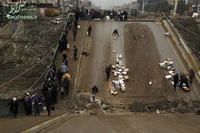 عکس/سلفی جوان ‌عراقی در کنار آوار ضریحِ حضرت یونس