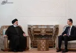 استقبال رسمی بشار اسد از رئیس‌جمهور