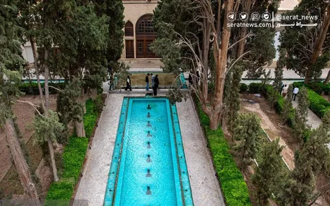 تصاویر| مسافران نوروزی در باغ فین کاشان
