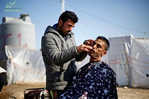 آرایشگری در اردوگاه آوارگان الخازر عراق
