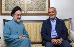 عکس | پزشکیان به عیادت سید محمد خاتمی رفت