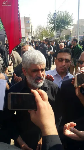 عکس/ فرزند رهبر انقلاب در مراسم تشییع آیت‌الله غروی