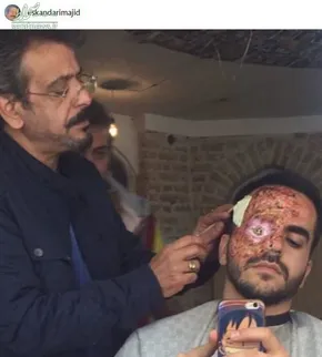 عکس/گریم مهران مدیری در فیلم جدید کمال تبریزی