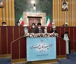 عکس / اولین حضور حسن روحانی در نشست مجلس خبرگان بعد از مراسم افتتاحیه سال ۹۵