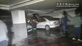 ویدئو | آتش‌سوزی در برج زمرد تبریز