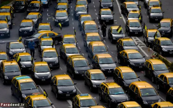  اعتصاب رانندگان تاکسی در بوئنوس آیرس، آرژانتین 