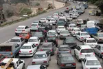 ترافیک سنگین در محور کرج ـ چالوس/ توقف مقطعی خودرو‌ها