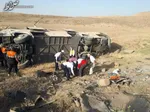 واژگونی مرگبار اتوبوس در محور مرودشت – سعادتشهر