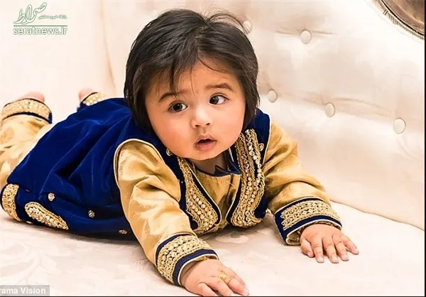  پارچه ابریشم مخملی همراه با طلا و نقره برای زینت کودک