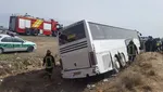 تصاویر | واژگونی مرگبار اتوبوس در محور کوار-فیروزآباد