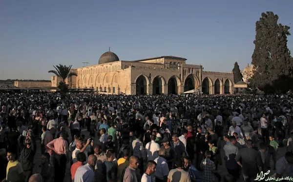  حضور گسترده فلسطینی ها در مسجد الاقصی در عید فطر