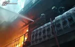 نجات ۲۰ نفر از حادثه آتش‌سوزی شهرک راه‌آهن تهران