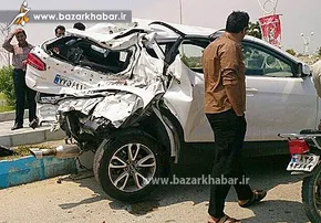 عکس/ تصادف عجیب پژو با پراید