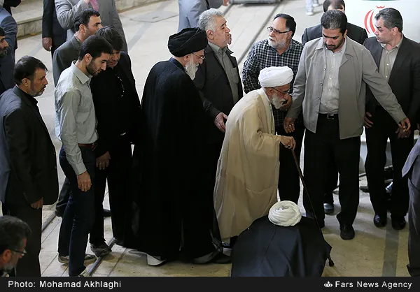 آیت الله احمد جنتی و آیت الله هاشمی شاهرودی