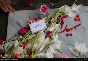 تصاویر/ مراسم وداع با پیکر آتش‌نشانان شهید پلاسکو