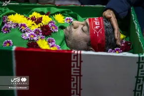 تصاویر/ مراسم تشییع پیکر مرحوم عزت‌الله مهرآوران