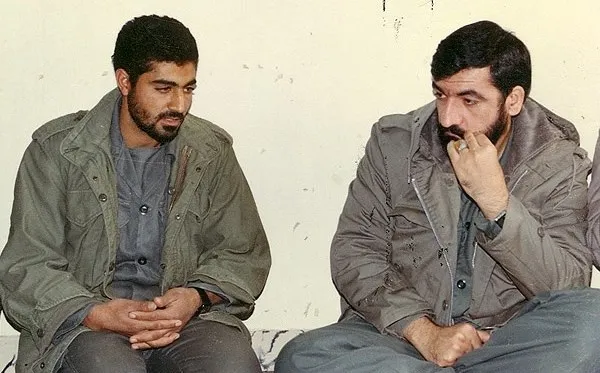 محسن رضایی در کنار حاج قاسم سلیمانی