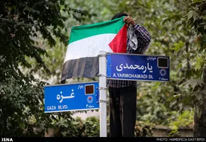 تصاویر/ تجمع خانواده‌های شهدا و ایثارگران مقابل دفتر سازمان ملل