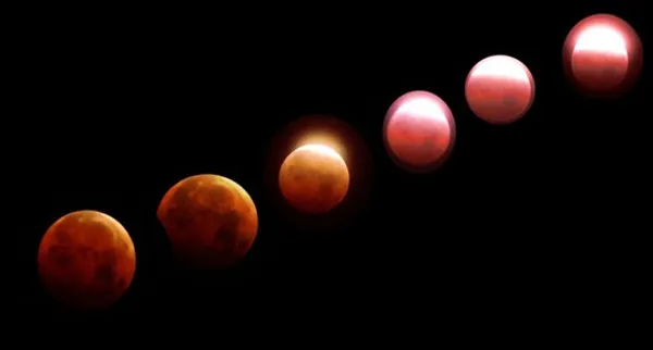   پورتلند، اورگان. چند تصویر از مراحل مختلف ماه