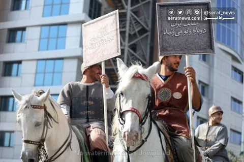 تصاویر| رژه سربازان هخامنشی در خیابان انقلاب تهران