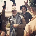 عکس | سیدمسعود خامنه‌ای در کنار سردار سلیمانی و رهبر انقلاب