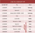 جدول/ قیمت موبایل‌های اندرویدی پرطرفدار
