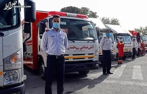 تصاویر/ ادای احترام به شهدای آتش نشان در ایستگاه حسن آباد