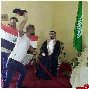 عکس/ژست پادشاه عربستان در گورستان