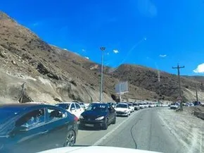 عکس/ رانش زمین در جاده چالوس