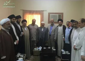 عکس/ قالی‌باف و دو نوه‌اش در پیاده‌روی اربعین