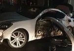 مرگ تلخ سرنشینان BMW میان شعله‌های آتش + تصاویر