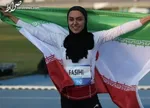 فیلم/فرزانه فصیحی پس از قهرمانی در آسیا: همیشه برای ایران و پرچم ایران می‌جنگم